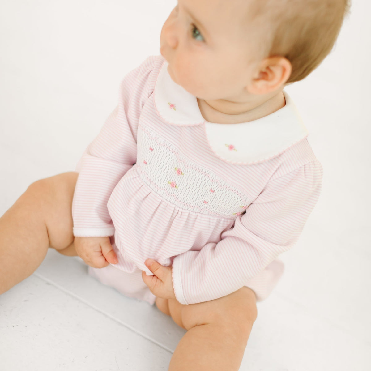 Magnolia Baby_Anna Smocked Long Sleeve Bubble - Pink_3