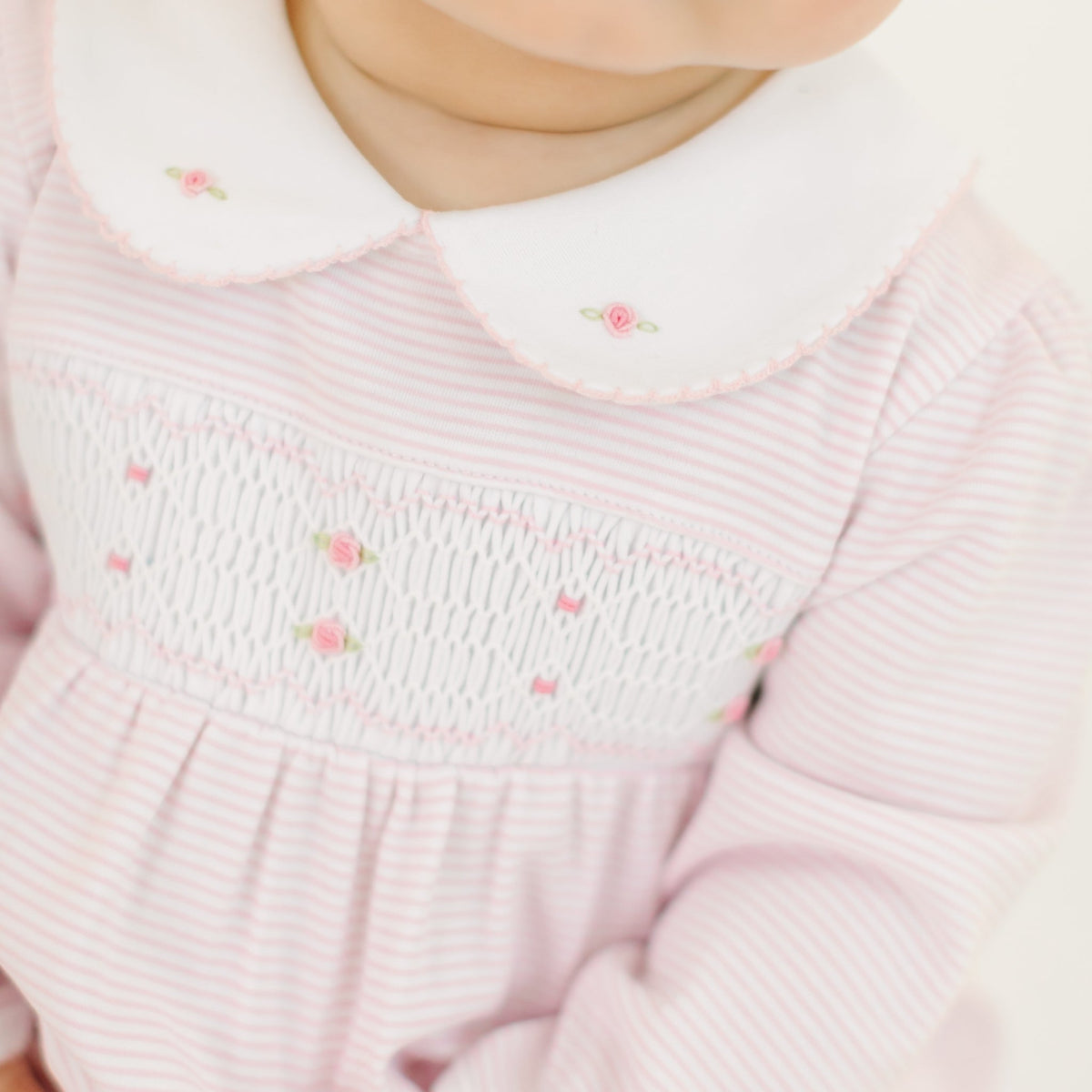 Magnolia Baby_Anna Smocked Long Sleeve Bubble - Pink_5