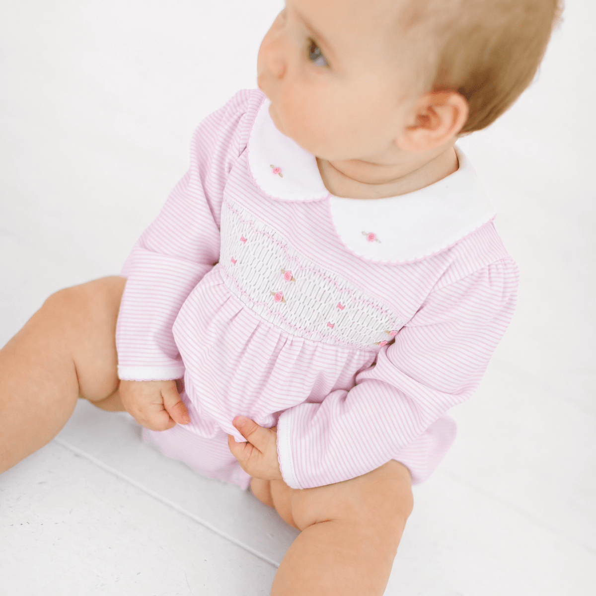 Magnolia Baby_Anna Smocked Long Sleeve Bubble - Pink_4