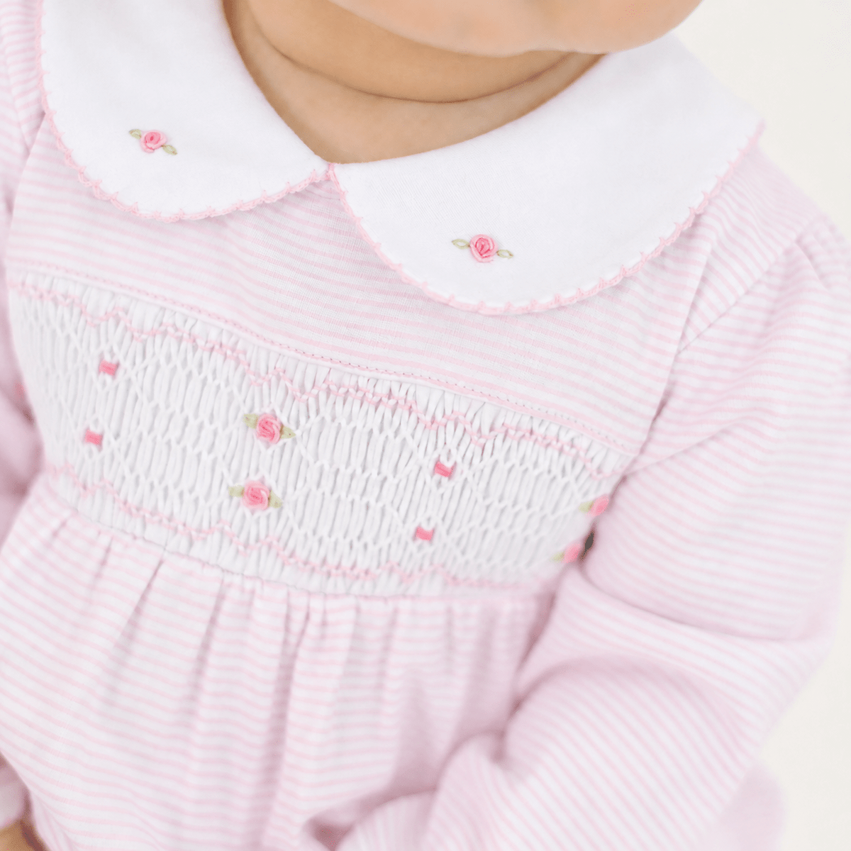 Magnolia Baby_Anna Smocked Long Sleeve Bubble - Pink_2