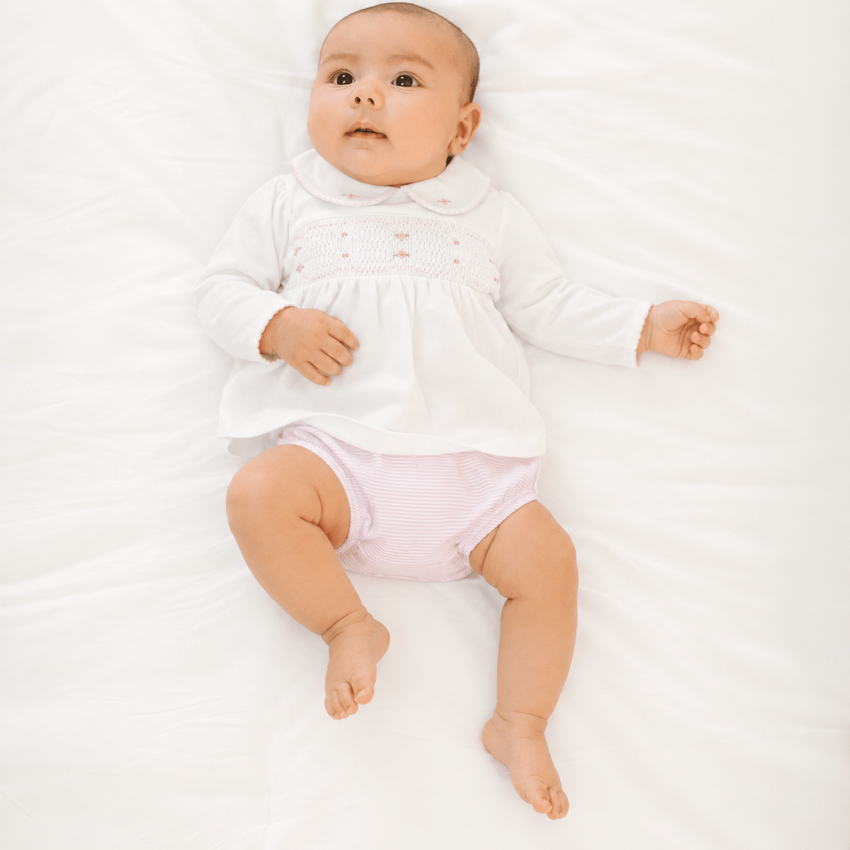 Magnolia Baby_Anna Smocked Ruffle Long Sleeve Diaper Cover Set_1
