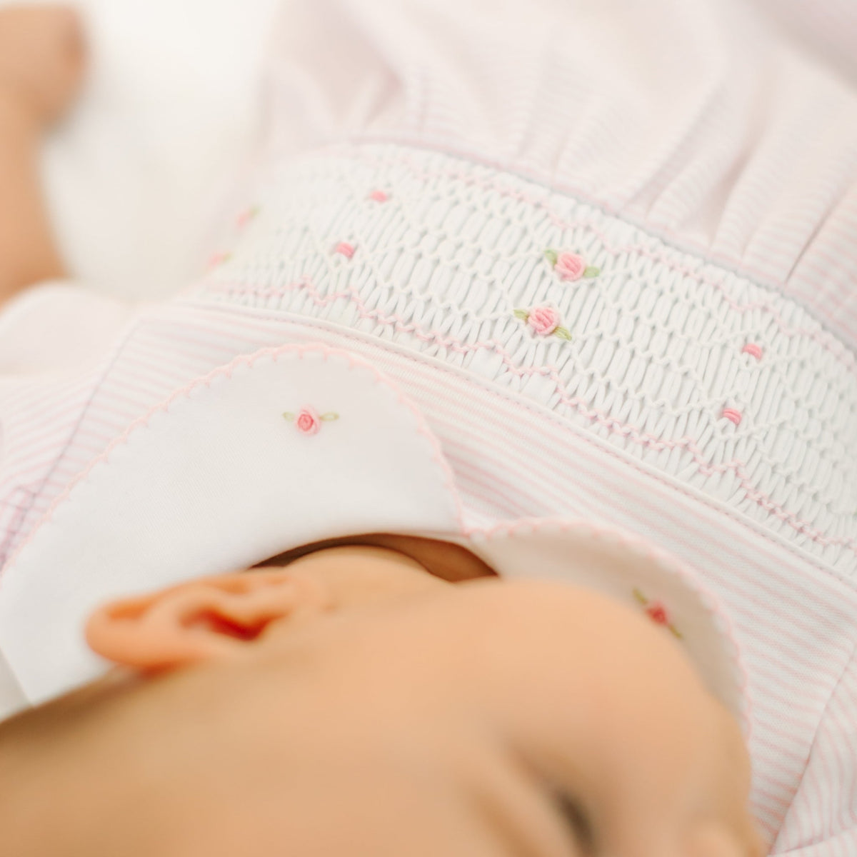 Magnolia Baby_Anna Smocked Short Sleeve Bubble - Pink_5