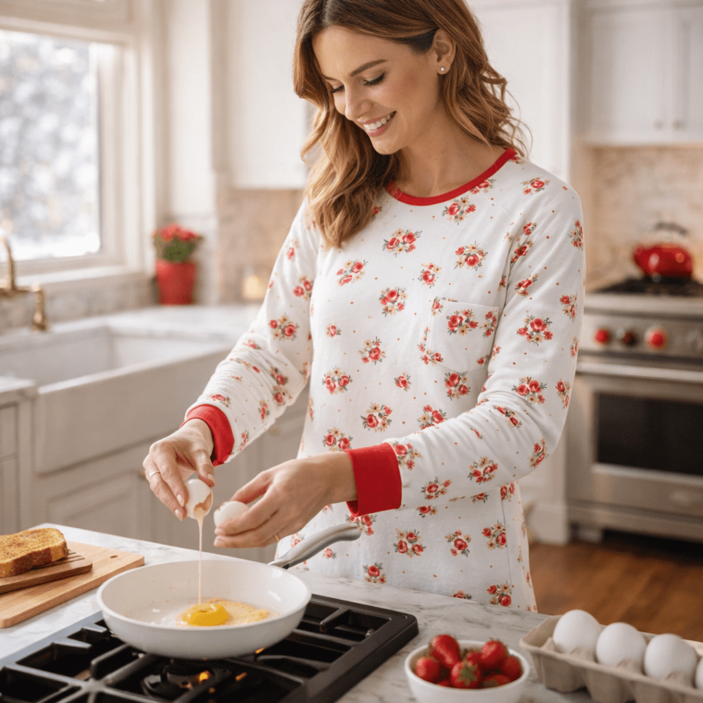 Annalise's Women's Night Shirt - Red - Magnolia BabyNight Shirt