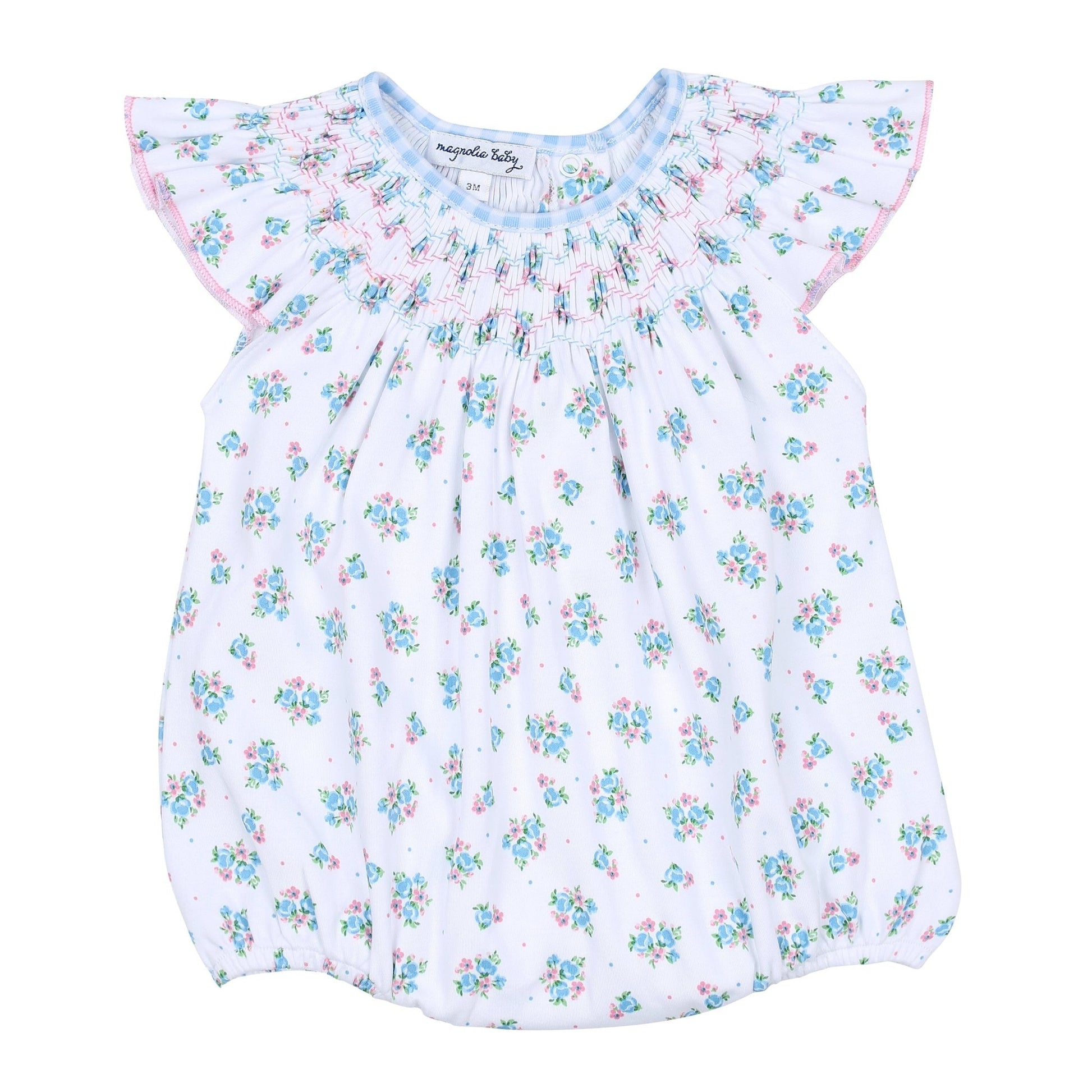 Anna's Classics Bishop Print Flutters Bubble - Magnolia BabyBubble