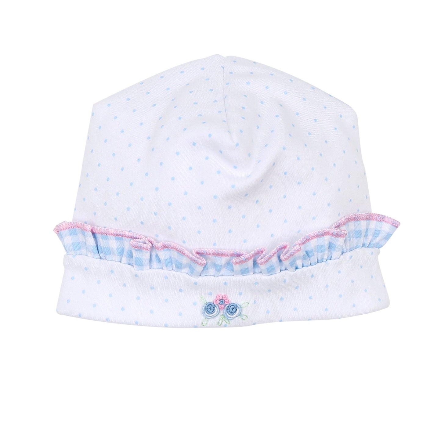 Gorro con volantes bordados de Anna's Classics