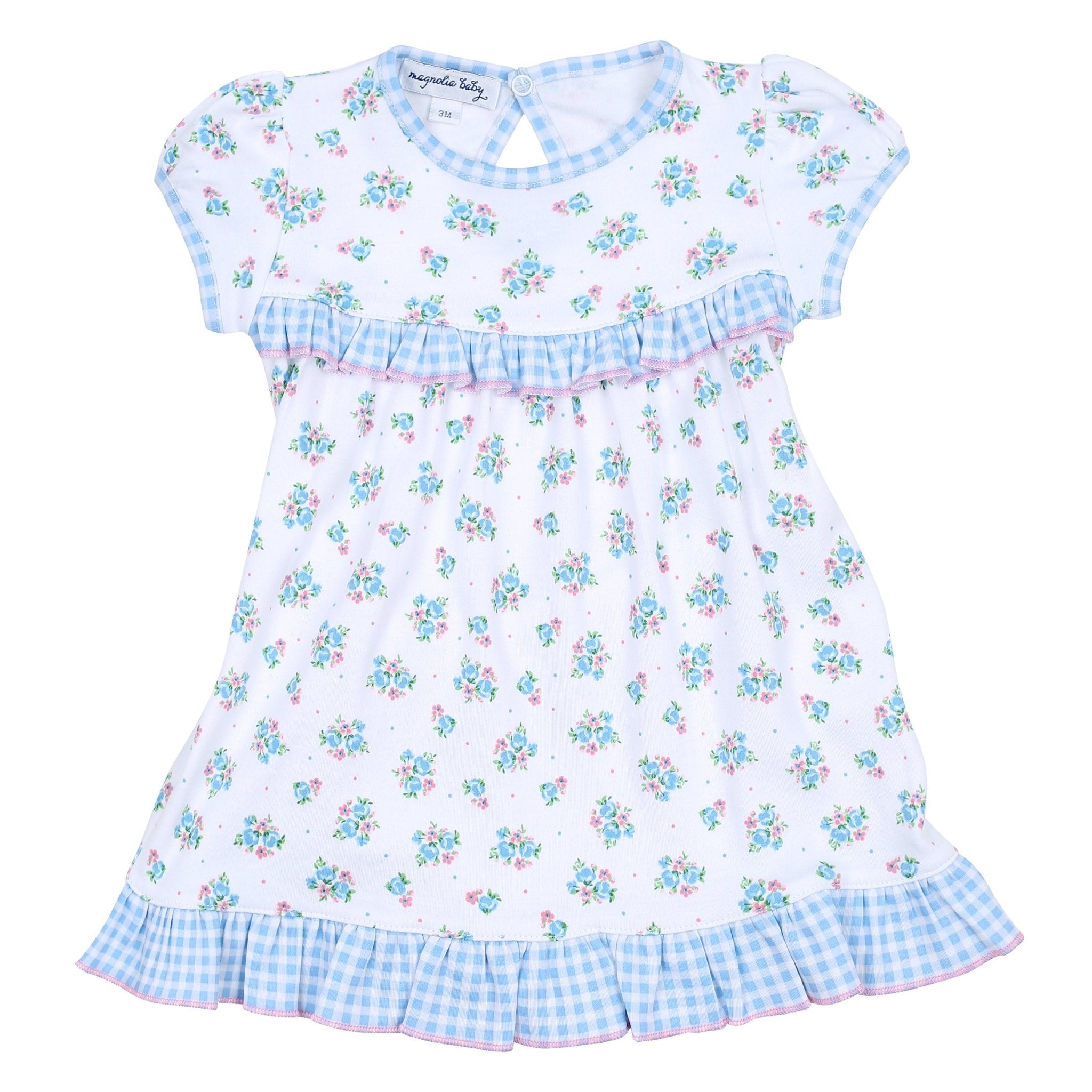 Anna's Classics Print Ruffle Short Sleeve Dress Set - Magnolia BabyDress