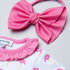 Anne Hot Pink Headband with Grosgrain Bow - Magnolia BabyHeadband