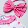 Anne Hot Pink Headband with Grosgrain Bow - Magnolia BabyHeadband