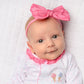 Anne Hot Pink Headband with Grosgrain Bow - Magnolia BabyHeadband