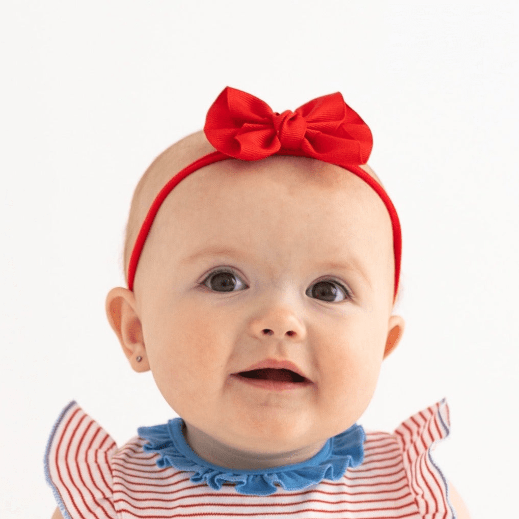 Anne Red Headband with Grosgrain Bow - Magnolia BabyHeadband
