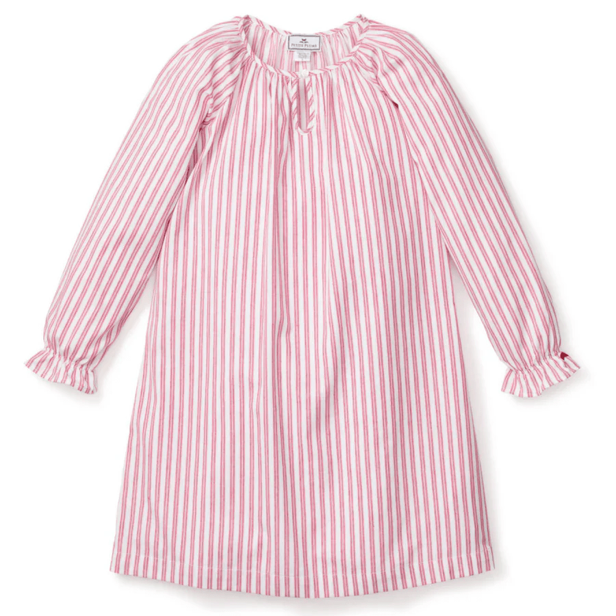 Antique Red Ticking Stripe Delphine Nightgown - Magnolia BabyNightdress