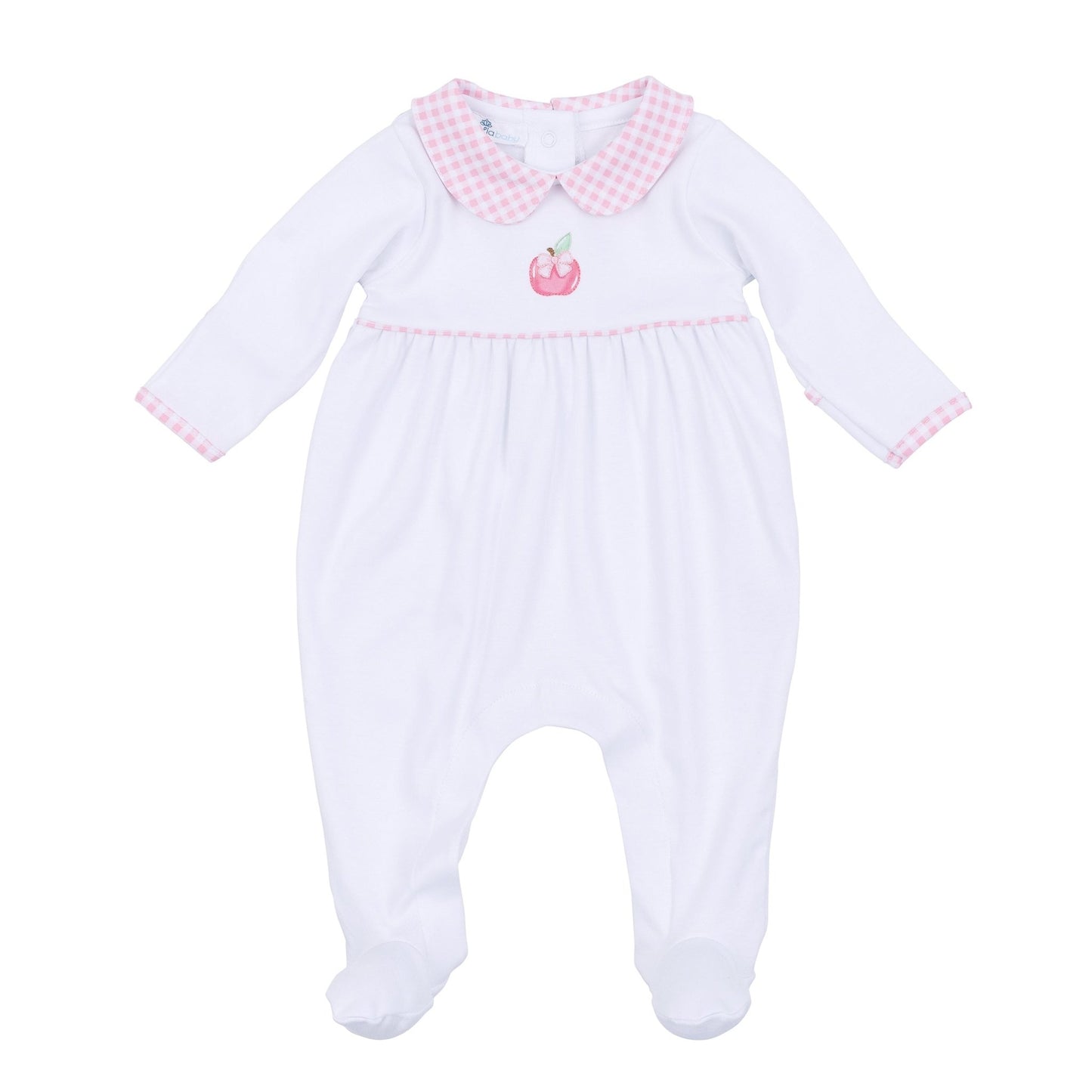 Apple of my Eye Collared Footie - Magnolia BabyFootie