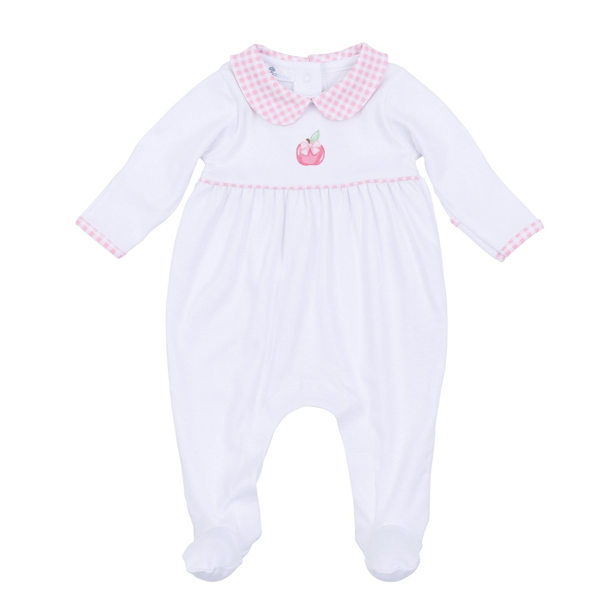 Apple of my Eye Collared Footie - Magnolia BabyFootie