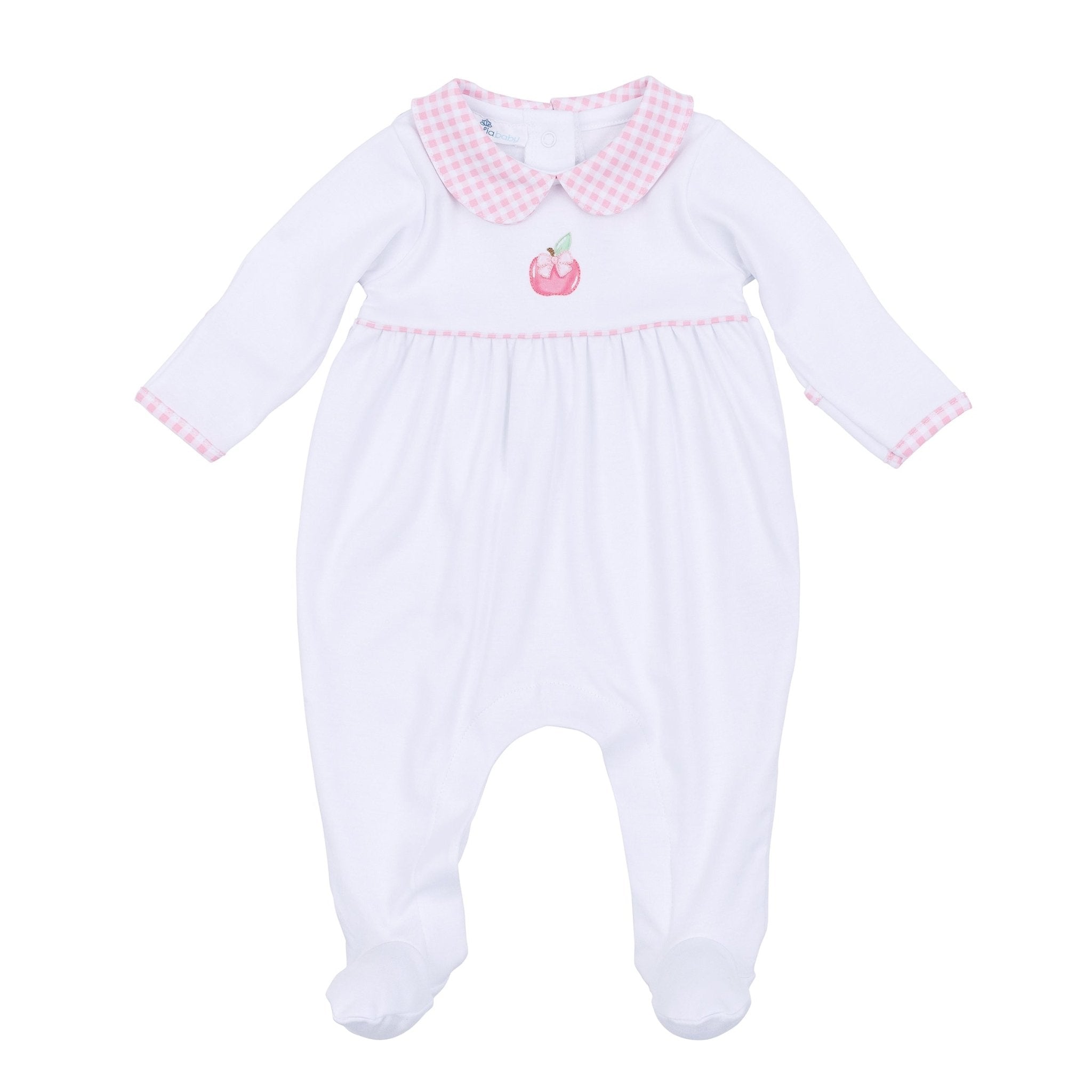 Apple of my Eye Collared Footie - Magnolia BabyFootie