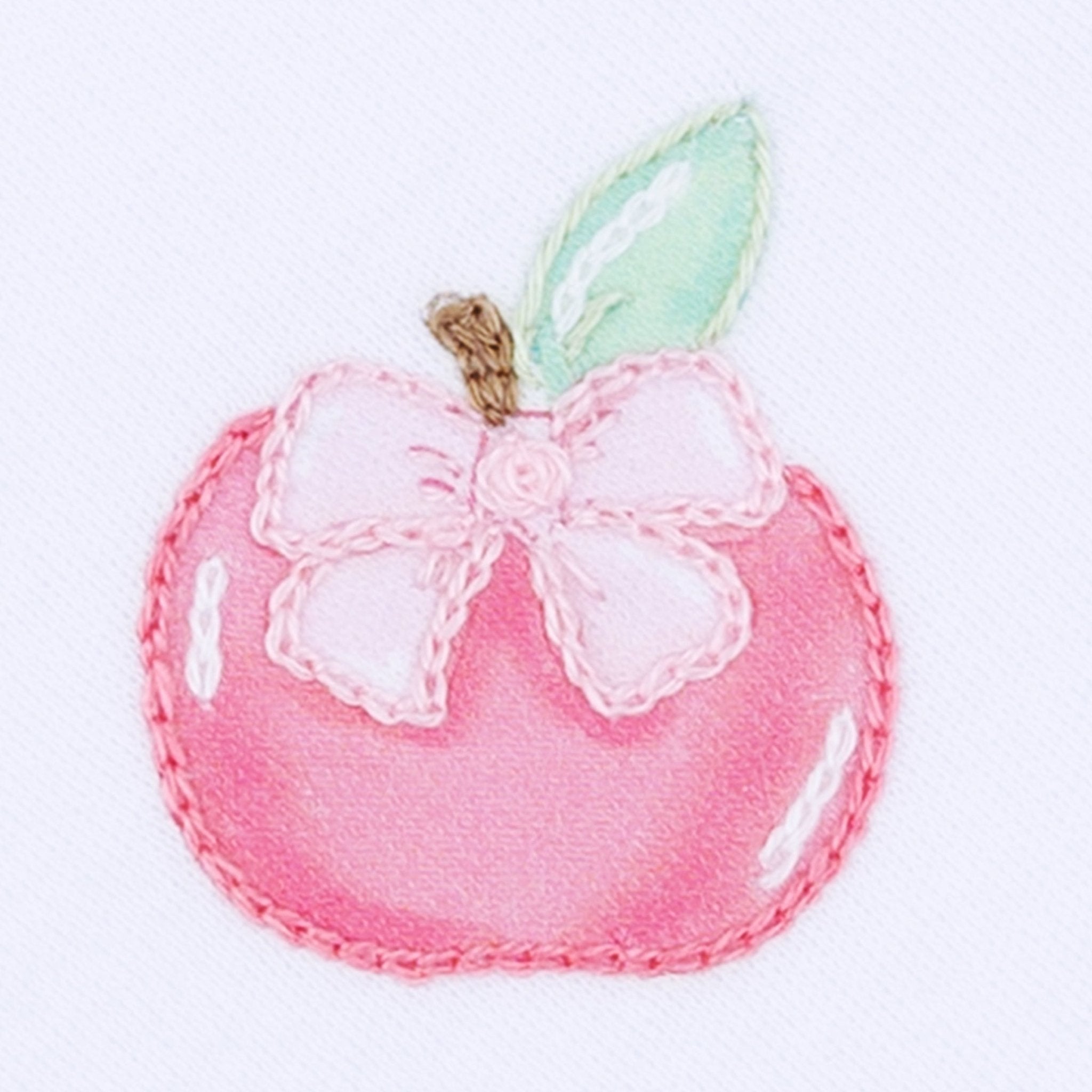 Apple of my Eye Collared Footie - Magnolia BabyFootie