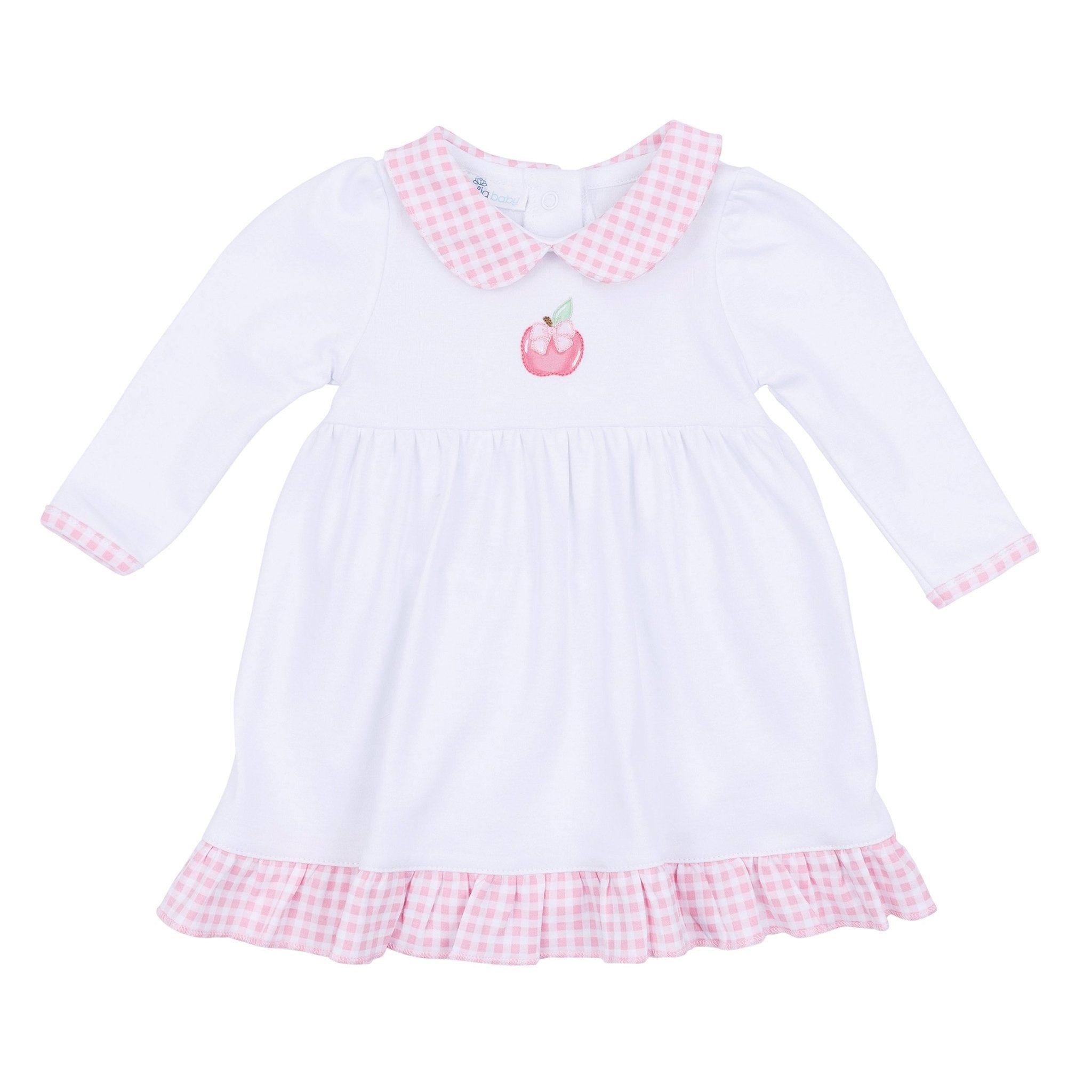 Apple of my Eye Collared Long Sleeve Dress - Magnolia BabyDress