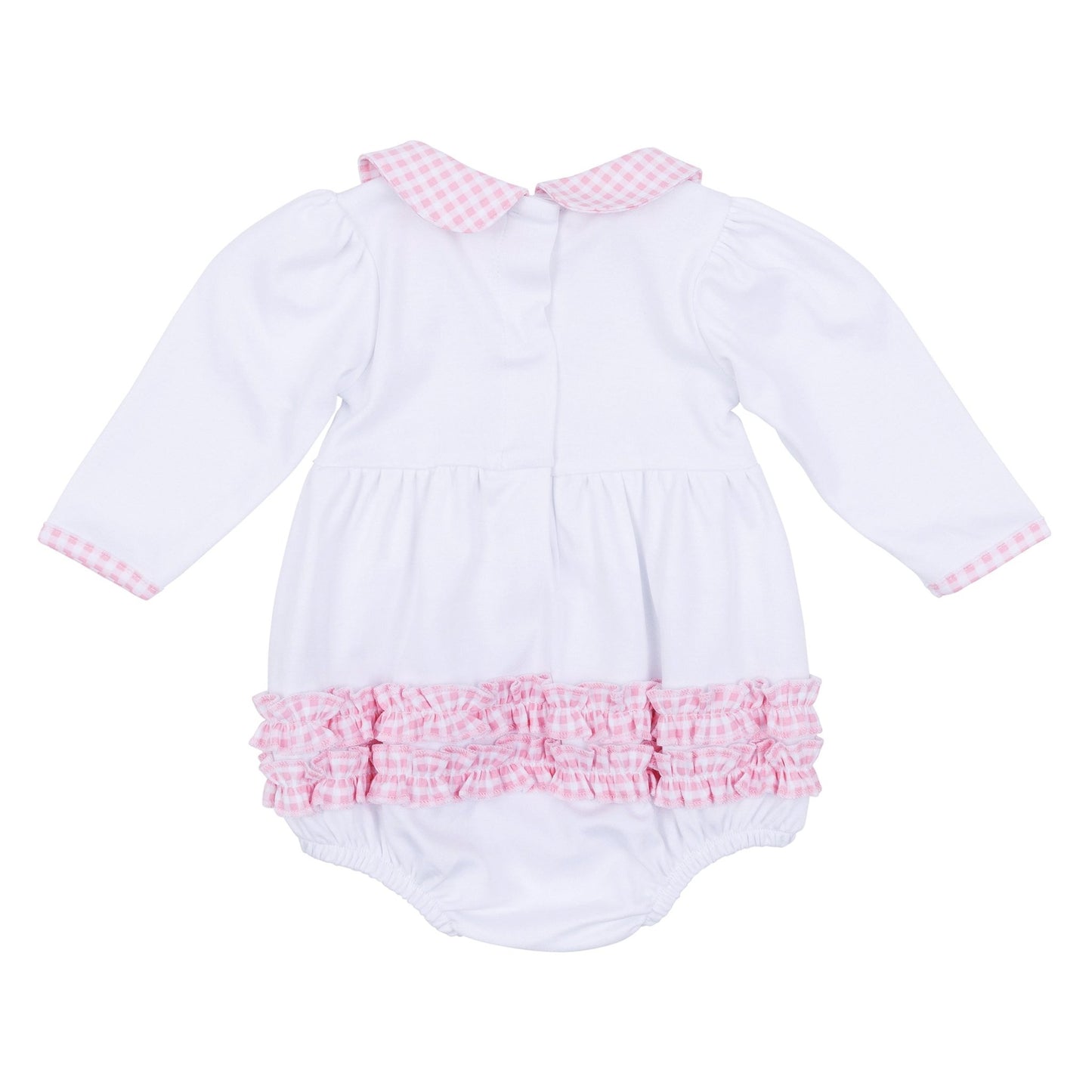 Apple of my Eye Collared Ruffle Long Sleeve Bubble - Magnolia BabyBubble