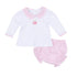 Apple of my Eye Collared Ruffle Long Sleeve Diaper Cover Set - Magnolia BabyDiaper Cover