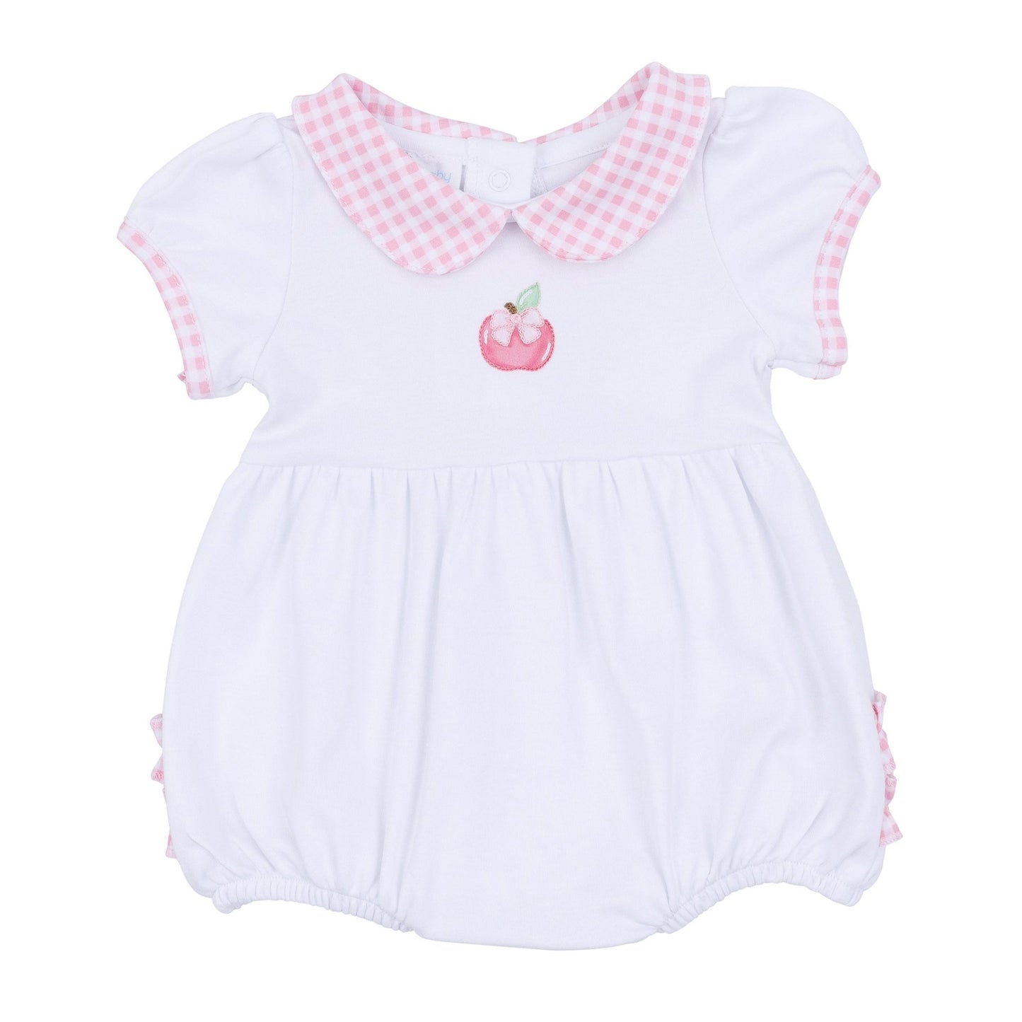 Apple of my Eye Collared Ruffle Short Sleeve Bubble - Magnolia BabyBubble