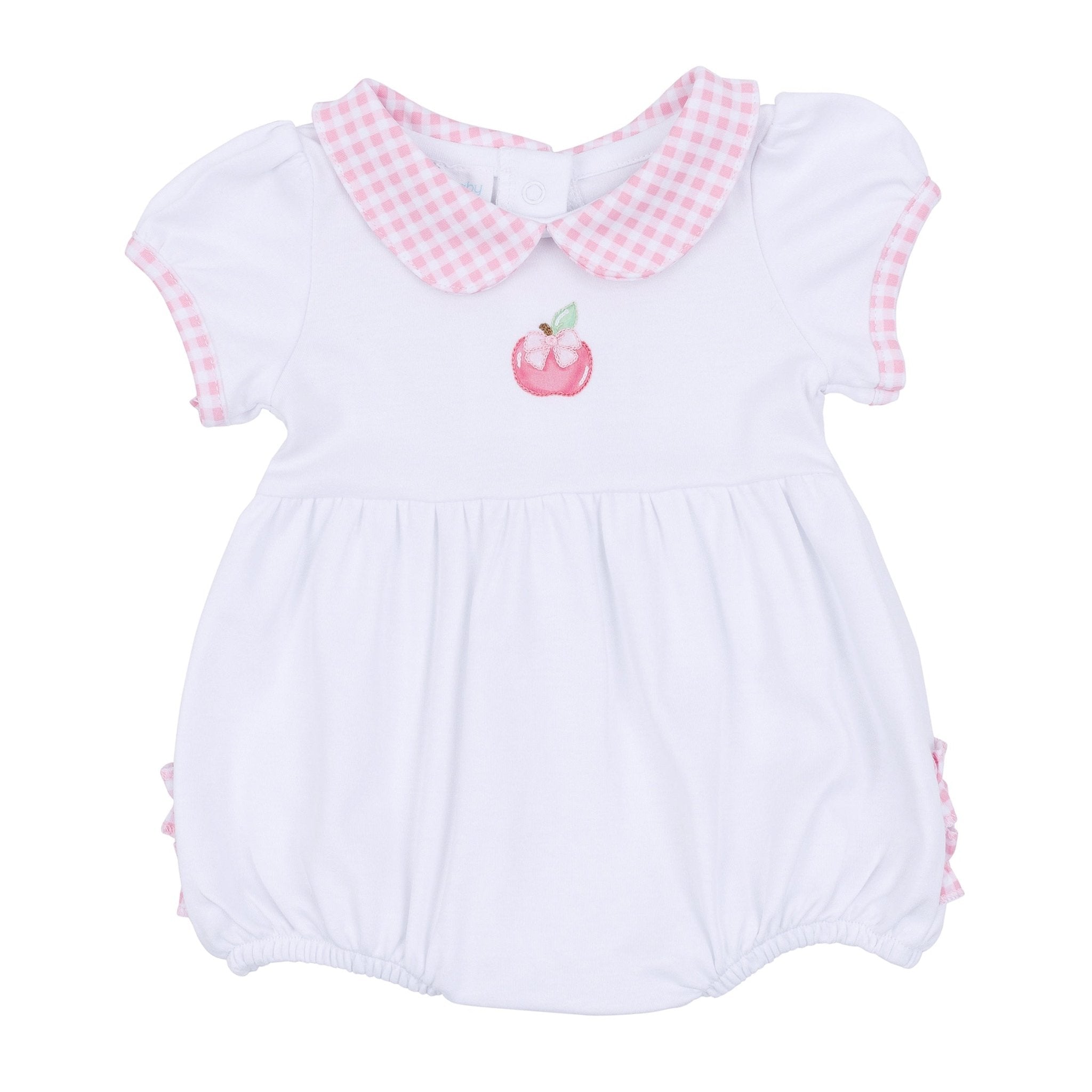 Apple of my Eye Collared Ruffle Short Sleeve Bubble - Magnolia BabyBubble