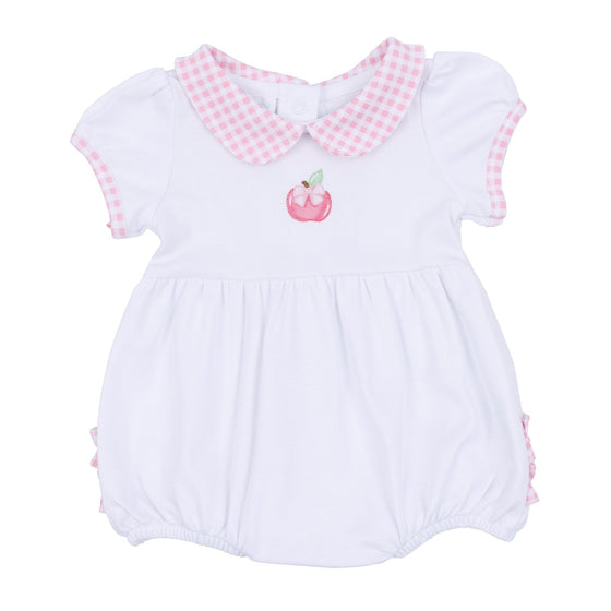 Apple of my Eye Collared Ruffle Short Sleeve Bubble - Magnolia BabyBubble