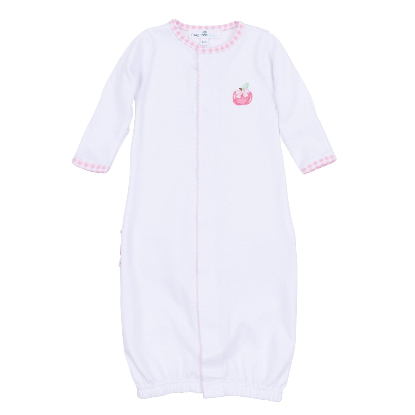 Apple of my Eye Embroidered Ruffle Converter - Magnolia BabyConverter Gown