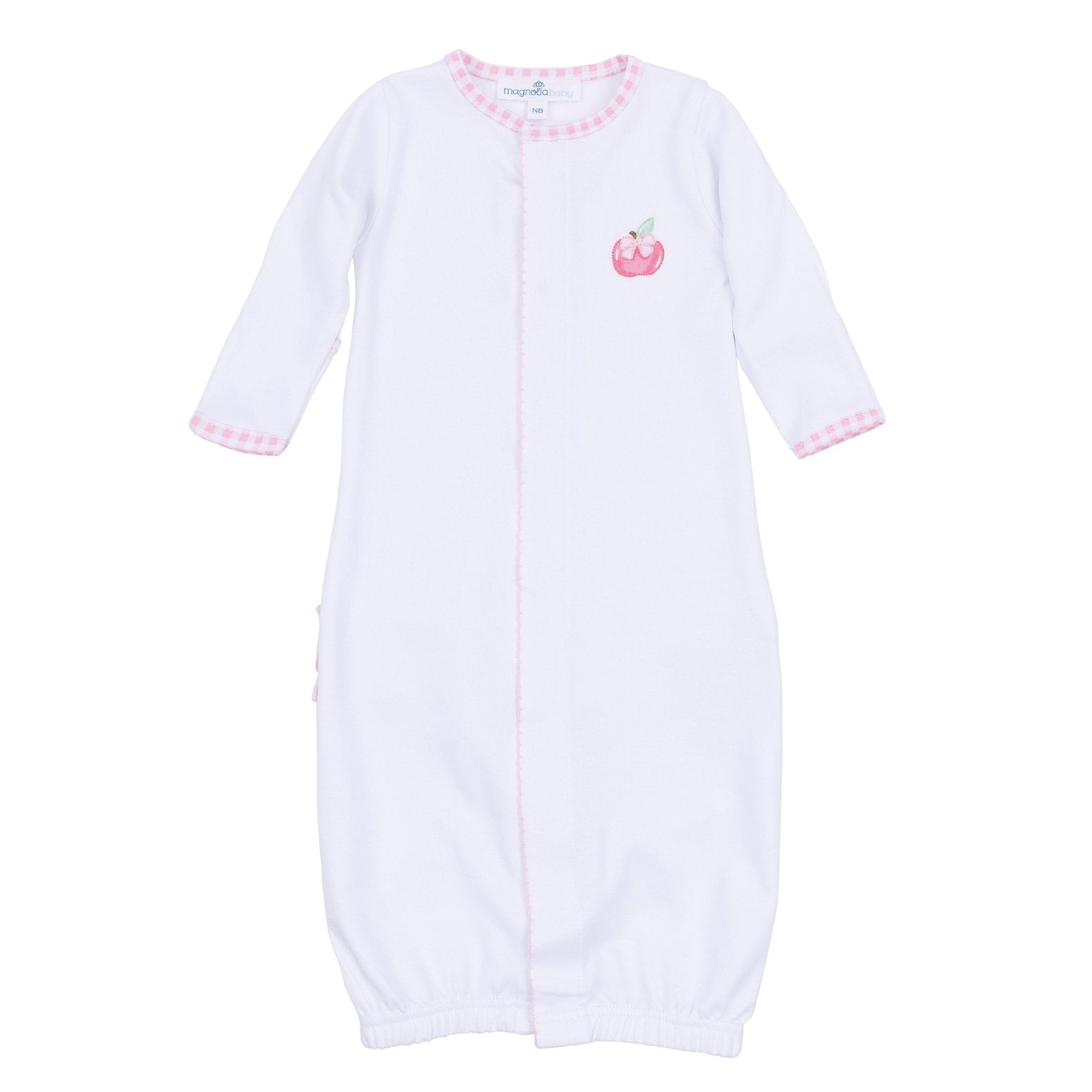 Apple of my Eye Embroidered Ruffle Converter - Magnolia BabyConverter Gown