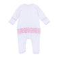 Apple of my Eye Embroidered Ruffle Footie - Magnolia BabyFootie