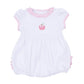Apple of my Eye Embroidered Ruffle Short Sleeve Bubble - Magnolia BabyBubble