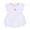 Apple of my Eye Embroidered Ruffle Short Sleeve Bubble - Magnolia BabyBubble