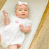 Apple of my Eye Embroidered Ruffle Short Sleeve Bubble - Magnolia BabyBubble