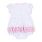 Apple of my Eye Embroidered Ruffle Short Sleeve Bubble - Magnolia BabyBubble