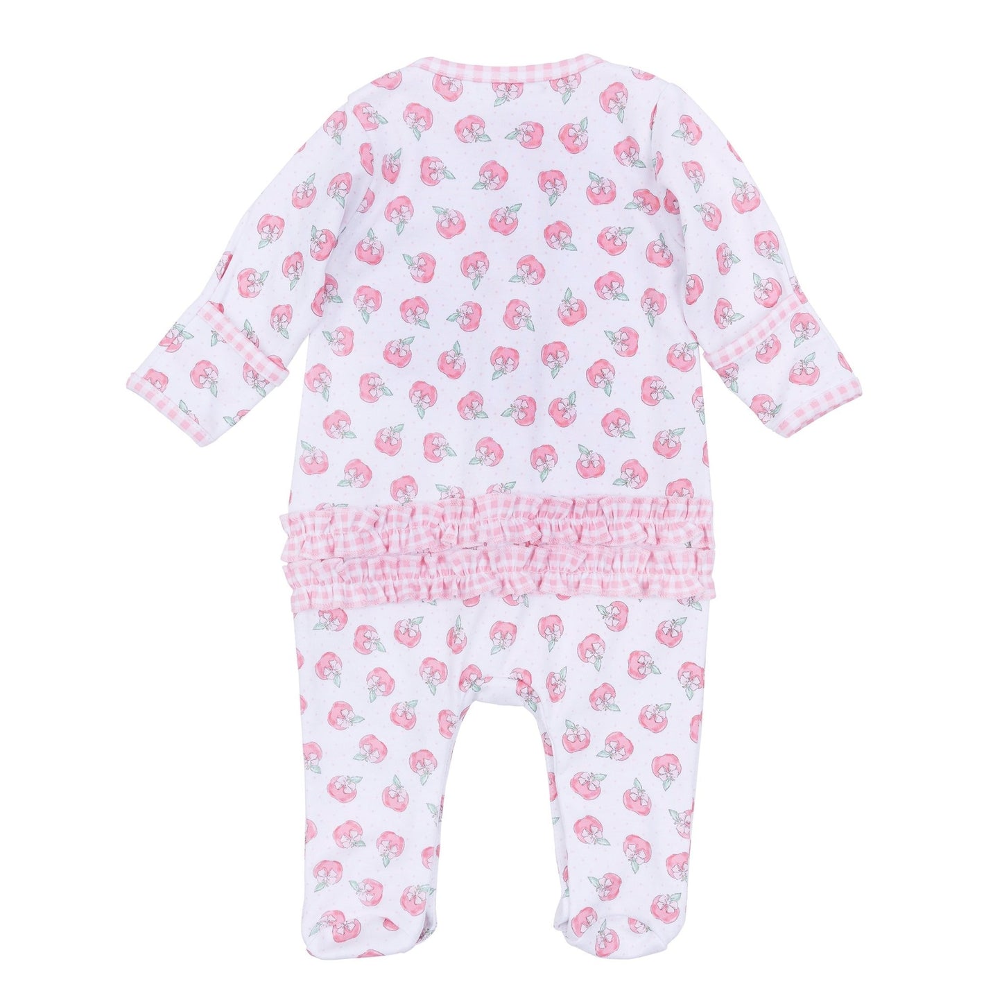 Apple of My Eye Print Ruffle Footie - Magnolia BabyFootie
