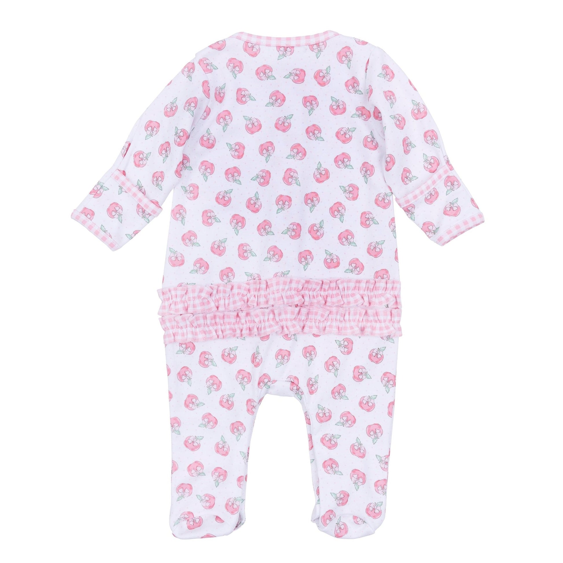 Apple of My Eye Print Ruffle Footie - Magnolia BabyFootie