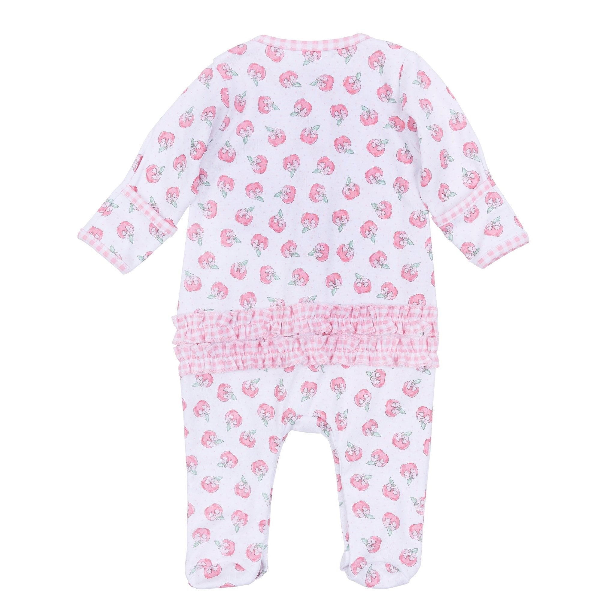 Apple of My Eye Print Ruffle Footie - Magnolia BabyFootie