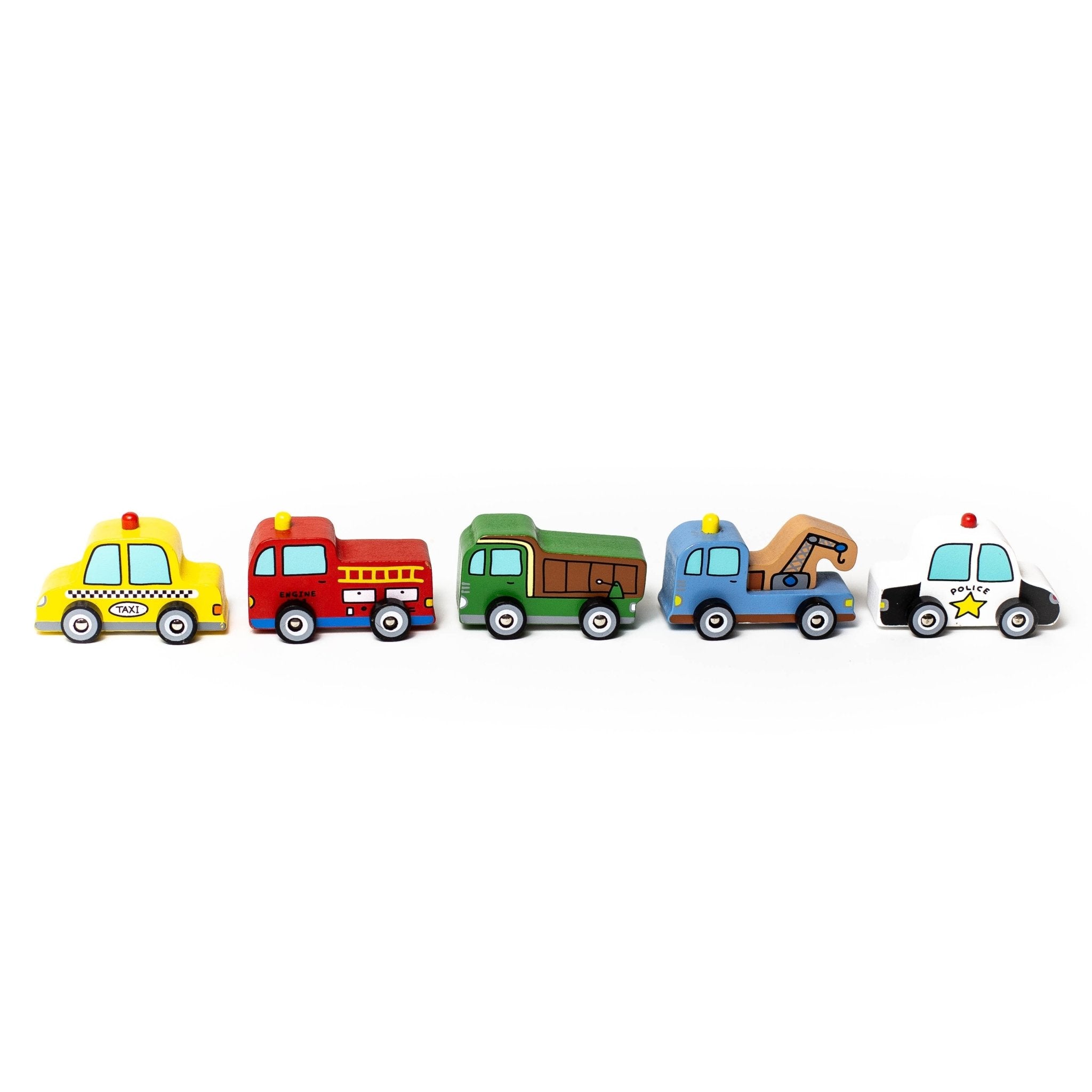 Around the Town Pull Back Cars - Magnolia BabyWooden Toy