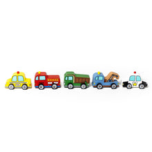  Around the Town Pull Back Cars - Magnolia BabyWooden Toy