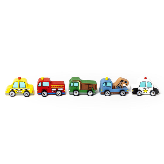 Around the Town Pull Back Cars - Magnolia BabyWooden Toy