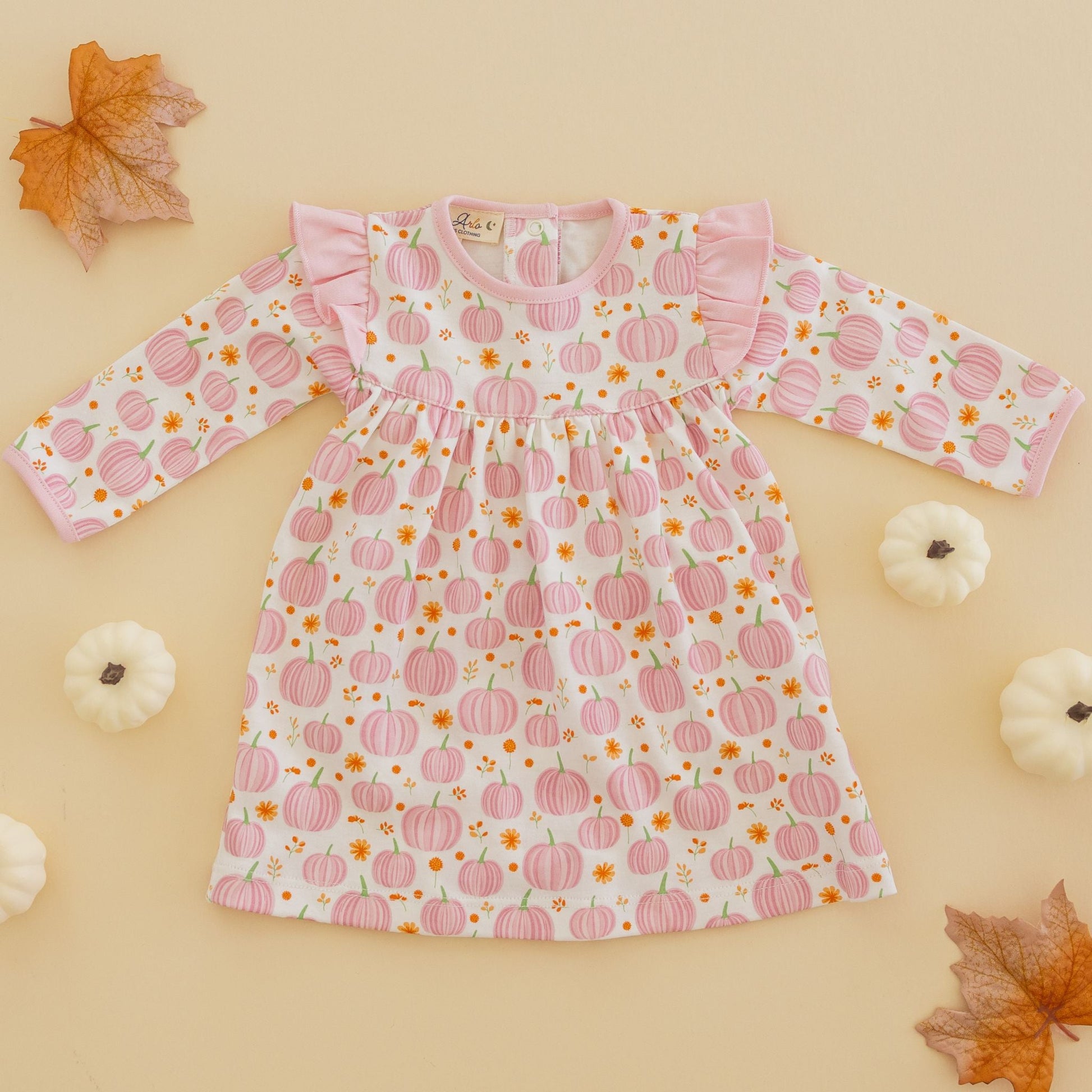 Autumn Blooms Long Sleeve Dress - Magnolia BabyDress