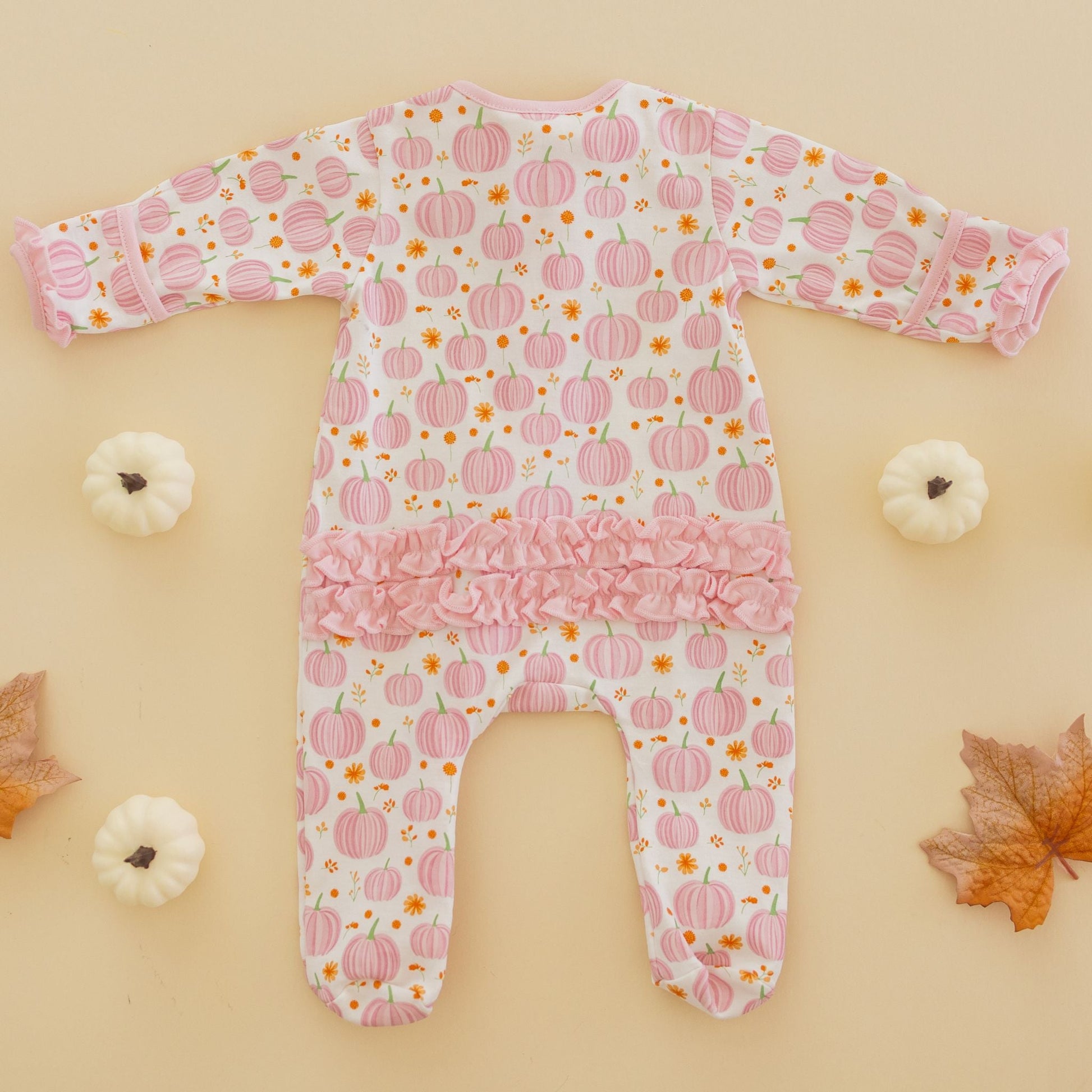 Autumn Blooms Zip Footie - Magnolia BabyFootie