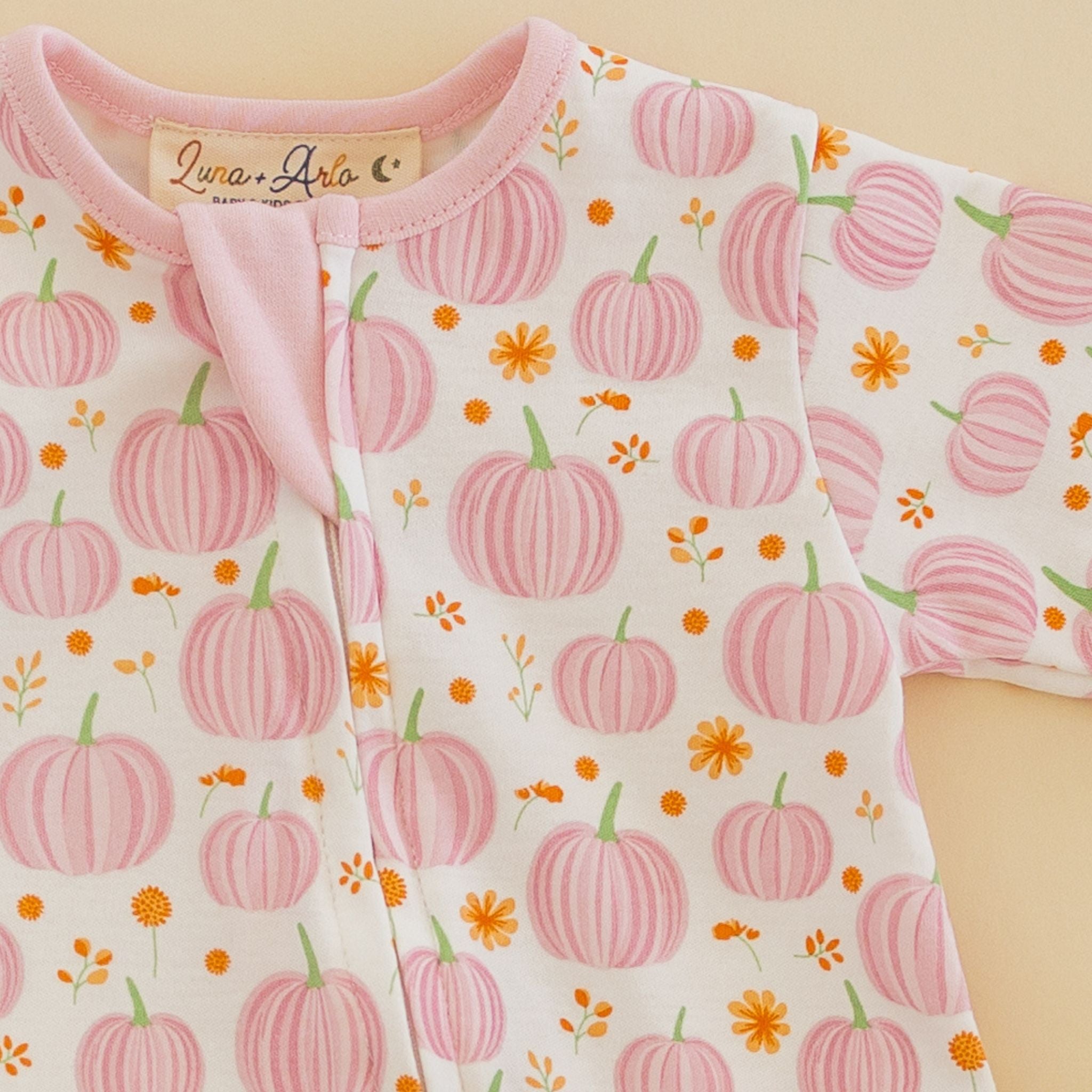 Autumn Blooms Zip Footie - Magnolia BabyFootie