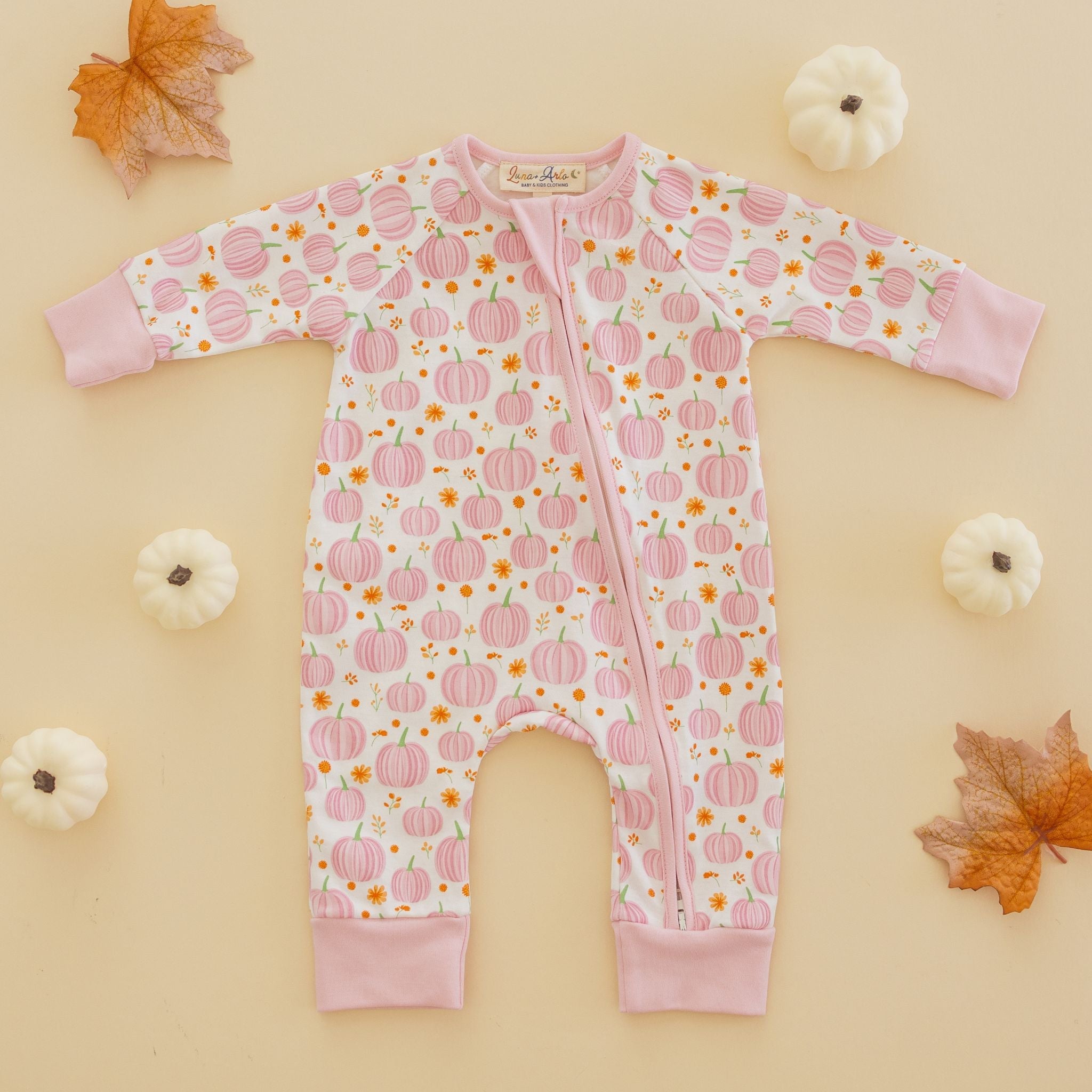 Autumn Blooms Zip Playsuit - Magnolia BabyPlaysuit