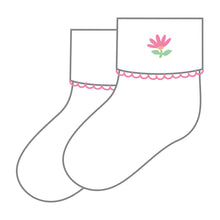  Autumn's Classics Pink Embroidered Socks - Magnolia BabySocks