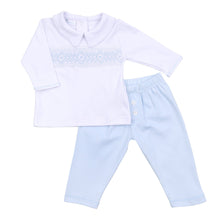  Ava and Archie Smocked 2pc Pant Set - Blue - Magnolia Baby2pc Pant Set