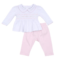  Ava and Archie Smocked 2pc Pant Set - Pink - Magnolia Baby2pc Pant Set