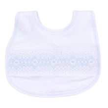  Ava and Archie Smocked Bib - Blue - Magnolia BabyBib