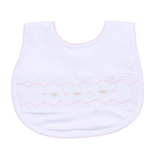  Ava and Archie Smocked Bib - Pink - Magnolia BabyBib