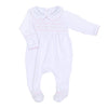 Ava and Archie Smocked Footie - Pink - Magnolia BabyFootie