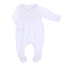  Ava and Archie Smocked Footie - Pink - Magnolia BabyFootie