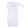 Ava and Archie Smocked Pleated Gown - Blue - Magnolia BabyGown